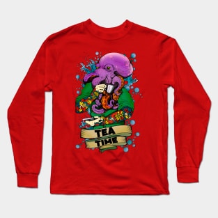 Octopus Hipster Long Sleeve T-Shirt